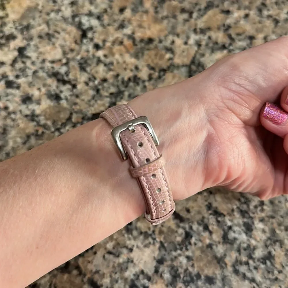 Vintage Sterling Silver Ecclissi Watch pink diamond design